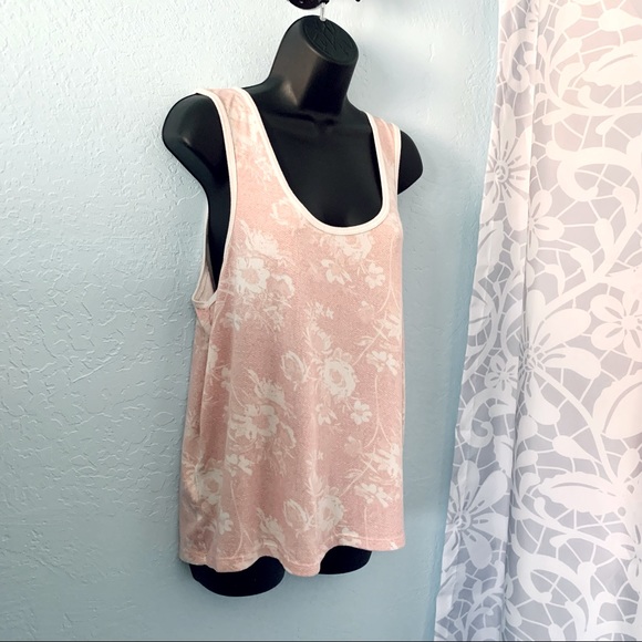 Lucky Brand Pink & White Floral Tank Top Size XL - Picture 7 of 12